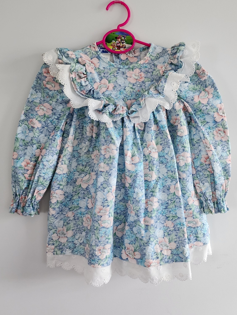 VTG Polly Flinders Floral Prairie Dress 2T Cottagecore Vintage 80s Heirloom